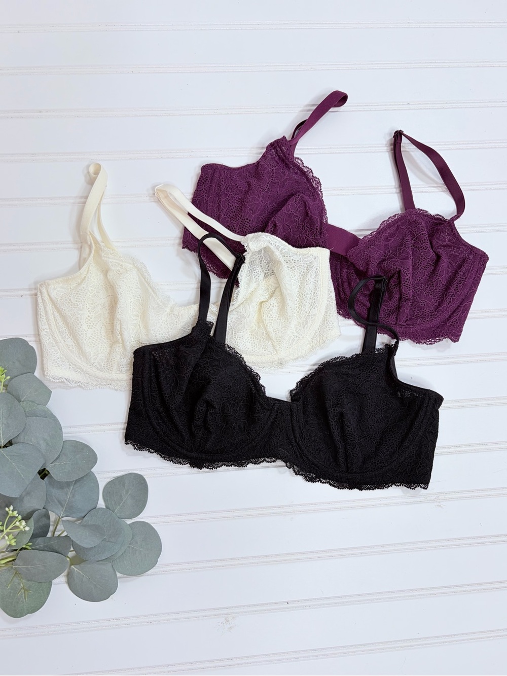 Old Navy Lace Balconette Bra Bundle of 3